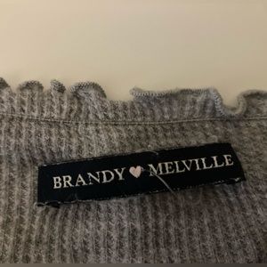 Brandy Melville Gray off the Shoulder Top